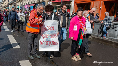 Manifestation contre la retraite à 64 ans